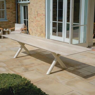 Maxim 8 - 12 Seat Extending Dining Table - Latte