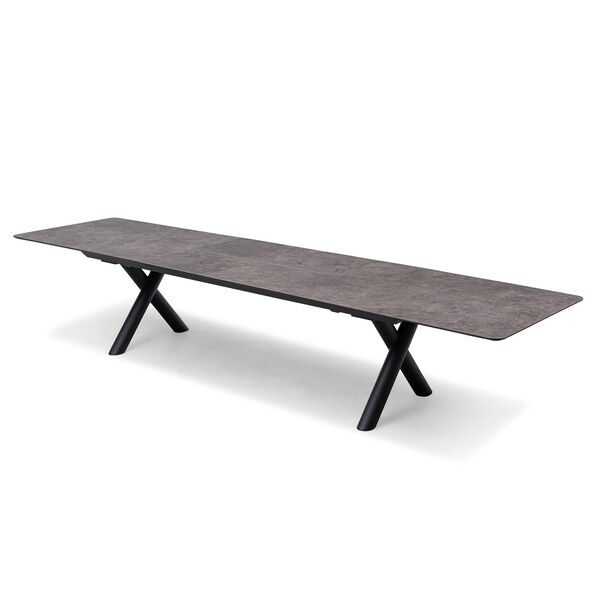 Maxim 8-12 Seat Extending Dining Table - Charcoal