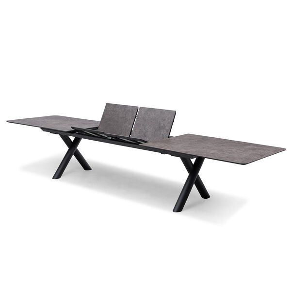 Maxim 8-12 Seat Extending Dining Table - Charcoal