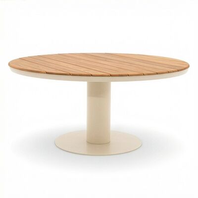 Sicily 160cm Round Table - Latte