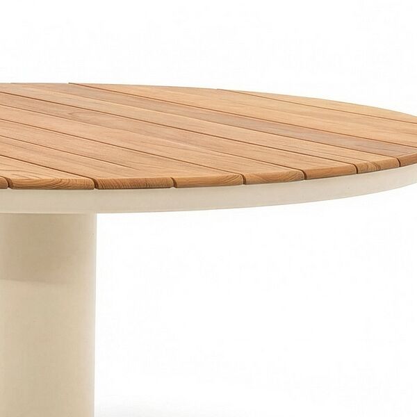 Sicily 160cm Round Table - Latte