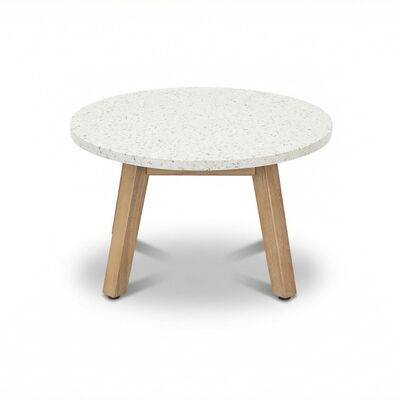 Antigua Small Round Side Table - with Terrazzo Top