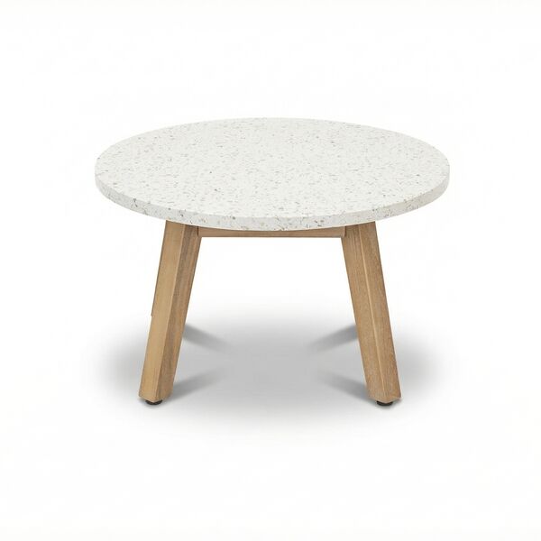 Antigua Small Round Side Table - with Terrazzo Top