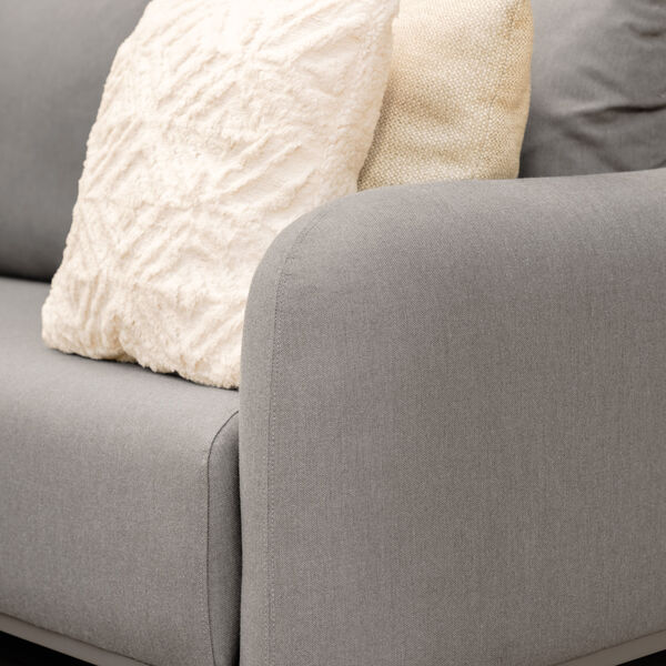 Sicily Corner Sofa Set with Sintered Stone Coffee Table  - Café