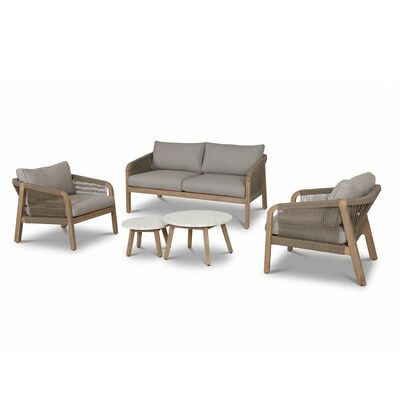 Antigua 2 Seat Sofa Set with Terrazzo Tables