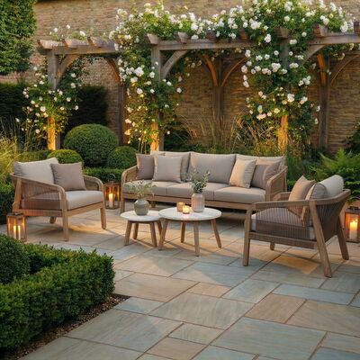 Antigua 3 Seat Sofa Set with Terrazzo Tables