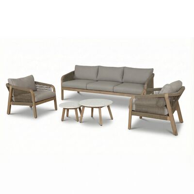 Antigua 3 Seat Sofa Set with Terrazzo Tables