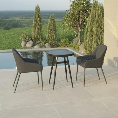 Maze - Outdoor Fabric Zest 2 Seat Bistro Set - Charcoal product image