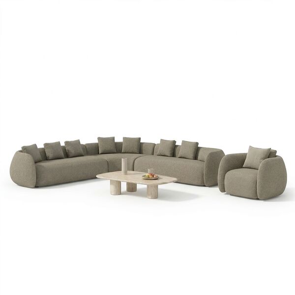Monte Carlo Large Corner Sofa Set With Armchair