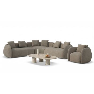 Monte Carlo Small Corner Sofa Set With Armchair