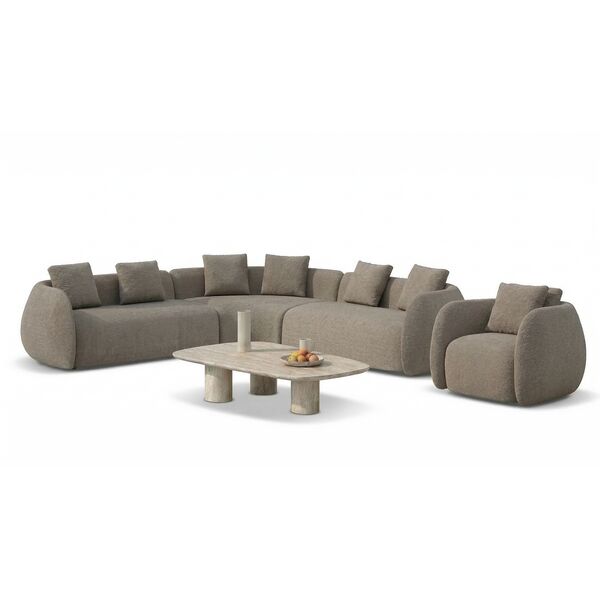Monte Carlo Small Corner Sofa Set With Armchair