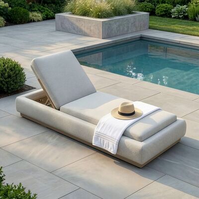 Lyon Sun Lounger - Pebble