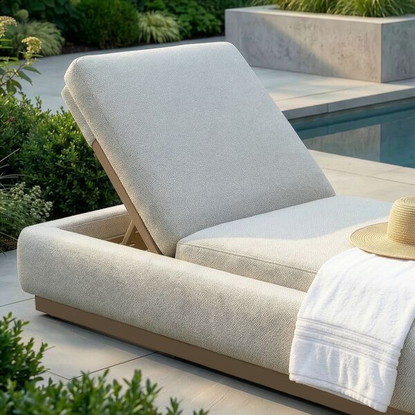 Lyon Sun Lounger - Pebble