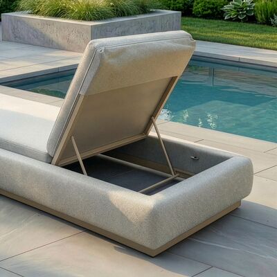Lyon Sun Lounger - Pebble