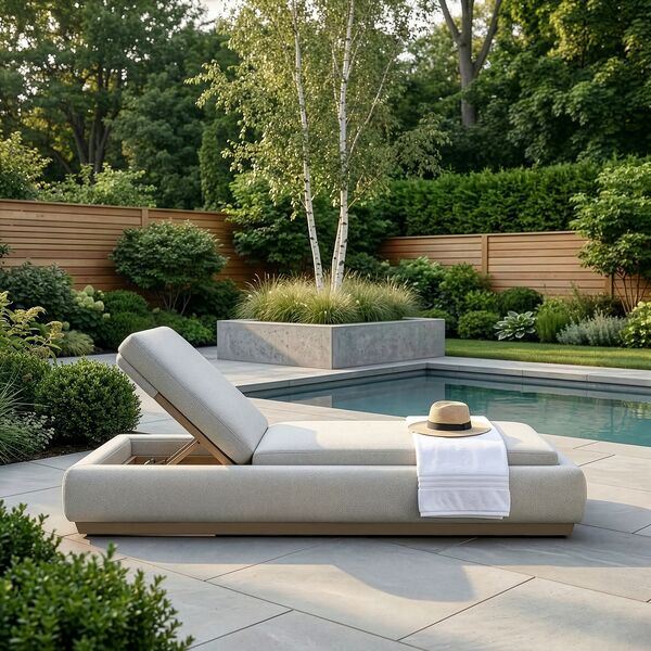 Lyon Sun Lounger - Pebble
