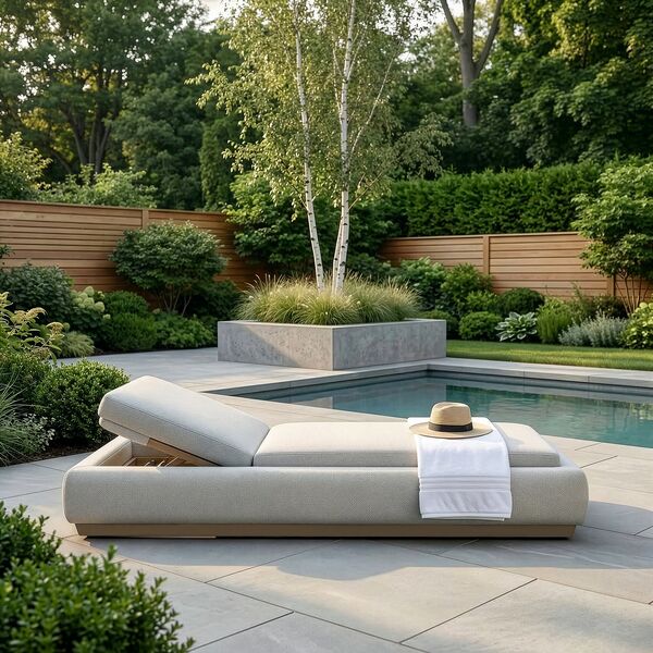 Lyon Sun Lounger - Pebble