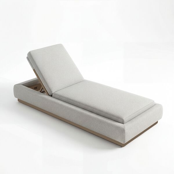 Lyon Sun Lounger - Pebble