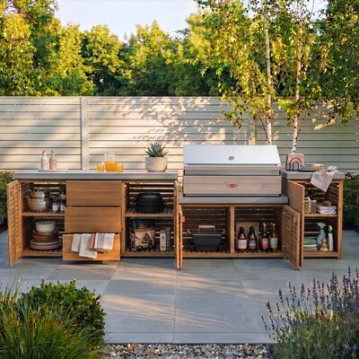 Bali Outdoor Kitchen Unit - Large Configuration / Beefeater 1500 Series BBQ