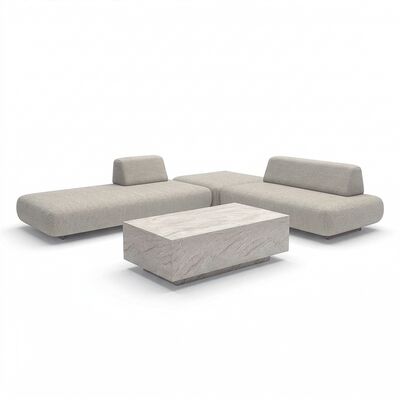 Cannes Small Corner Sofa Set with Sintered Stone Table