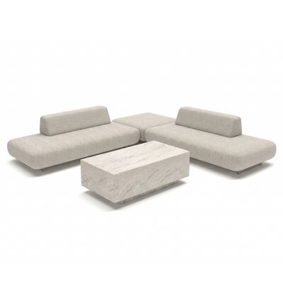 Cannes Medium Corner Sofa Set with Sintered Stone Table