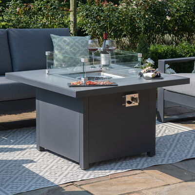 Square Fire Pit Table 105x105 / Grey / Amalfi & NY