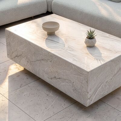 Cannes Large Corner Sofa Set with Sintered Stone Table