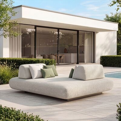 Cannes Daybed 2x Small Backrests- Pebble