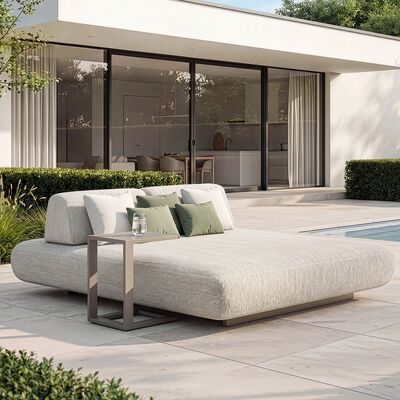 Cannes Daybed 2x Small Backrests- Pebble