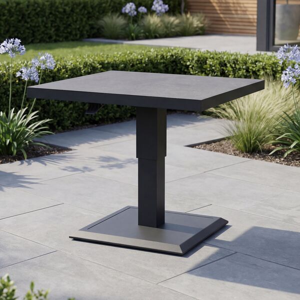 Aluminium Square Gas Rising Table  - Charcoal