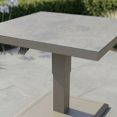 Aluminium Square Gas Rising Table  - Dawn Grey