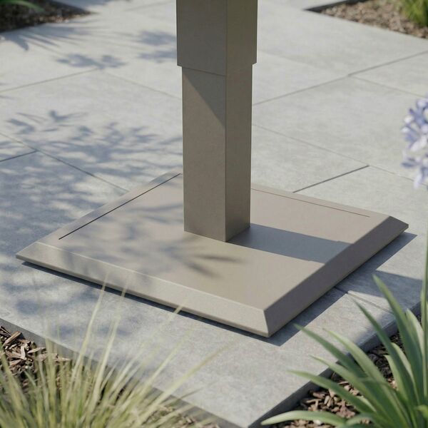 Aluminium Square Gas Rising Table  - Dawn Grey