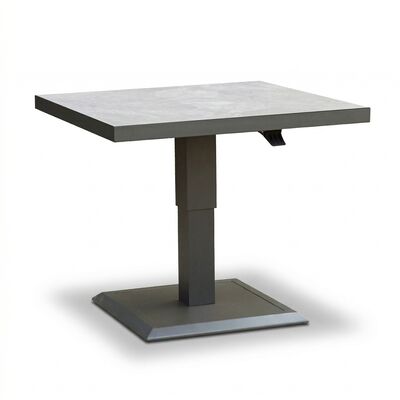 Aluminium Square Gas Rising Table  - Dawn Grey