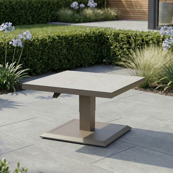 Aluminium Square Gas Rising Table  - Cafe