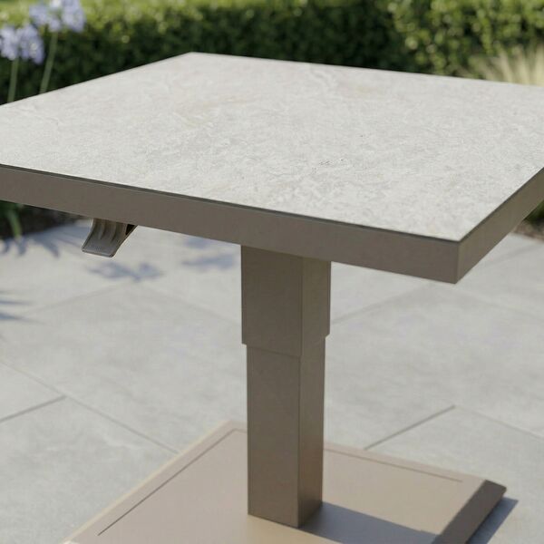 Aluminium Square Gas Rising Table  - Cafe