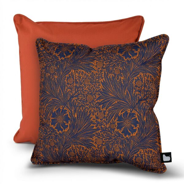 William Morris Cushion with Contrast  Cushion - Rust