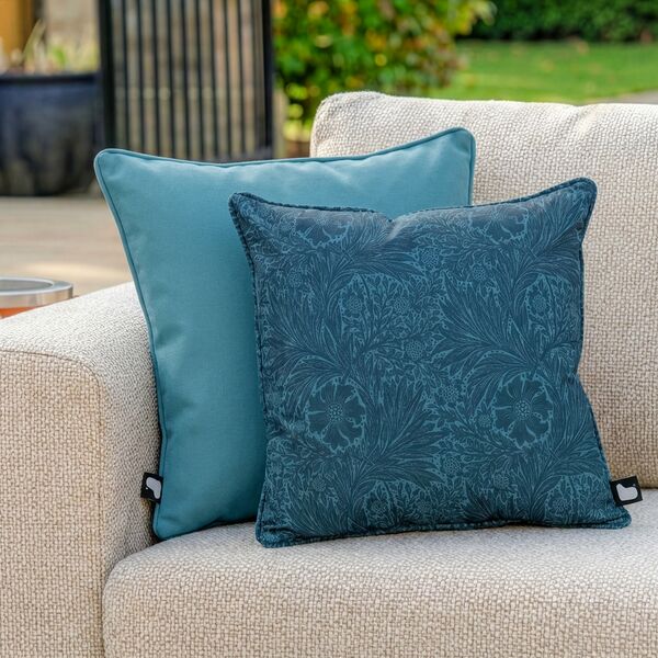 William Morris Cushion with Contrast  Cushion - Blue