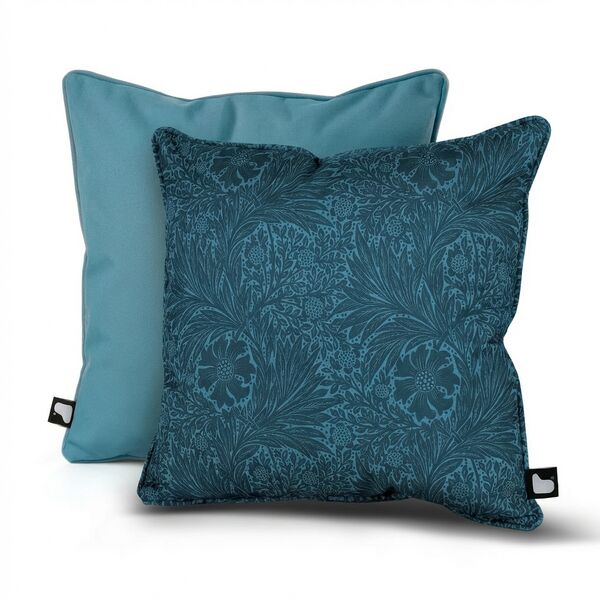 William Morris Cushion with Contrast  Cushion - Blue