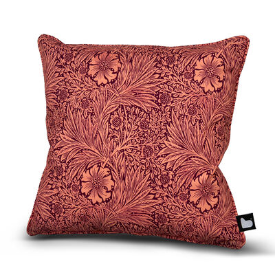 William Morris Cushion with Contrast  Cushion - Coral