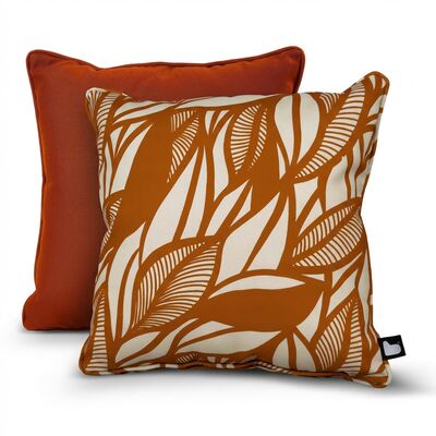 Popular Leaf Cushion with Contrast Cushion - Rust