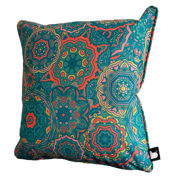Mandala Cushion with Contrast Cushion - Sea Blue