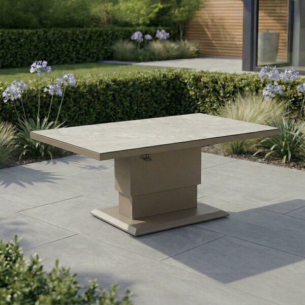 Aluminium Rectangular Gas Rising Table - Cafe