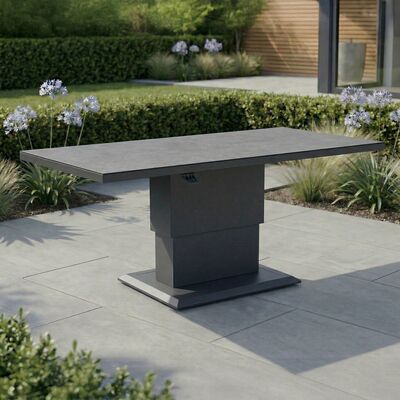 Aluminium Rectangular Gas Rising Table - Charcoal