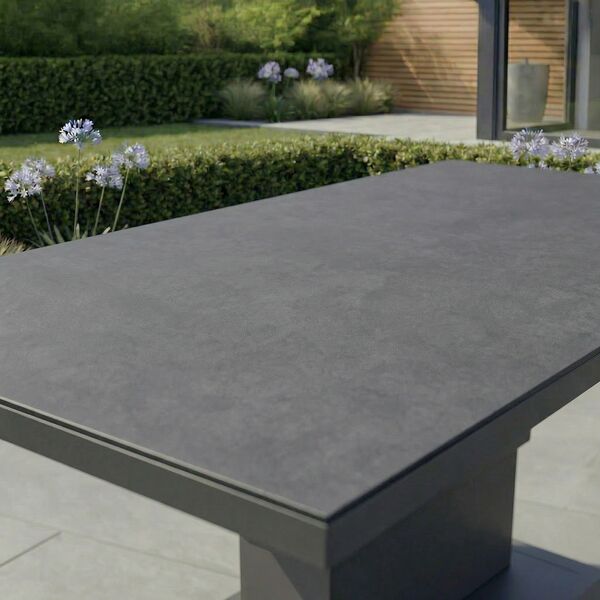 Aluminium Rectangular Gas Rising Table - Charcoal