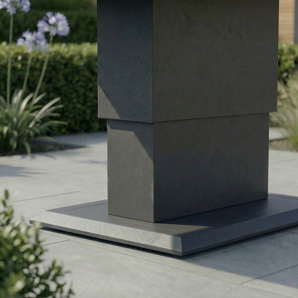 Aluminium Rectangular Gas Rising Table - Charcoal