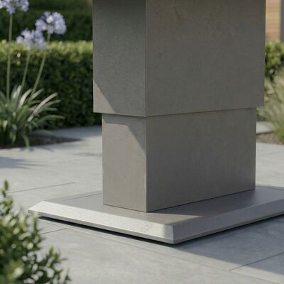 Aluminium Rectangular Gas Rising Table - Dawn Grey