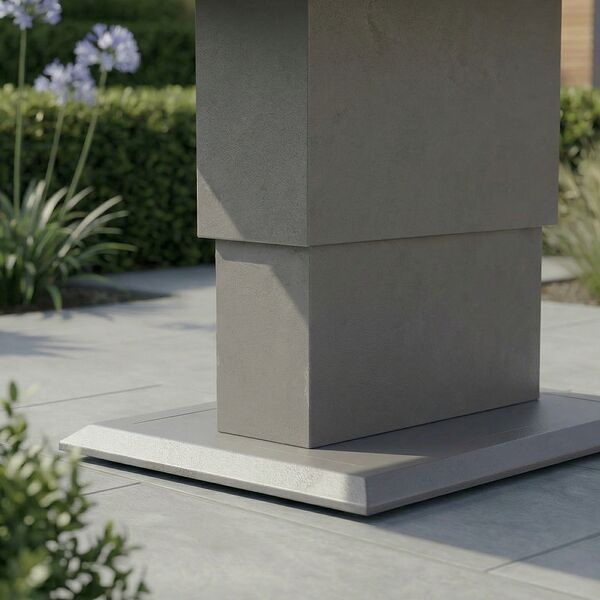 Aluminium Rectangular Gas Rising Table - Dawn Grey