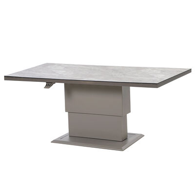 Aluminium Rectangular Gas Rising Table - Dawn Grey