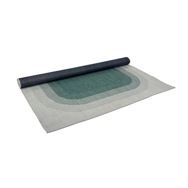Outdoor Rug Ocean - Cream with Blue Edge