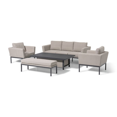 Pulse 3 Seat Sofa Set with Rising Table / Oatmeal
