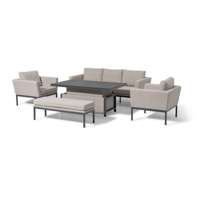 Pulse 3 Seat Sofa Set with Rising Table / Oatmeal